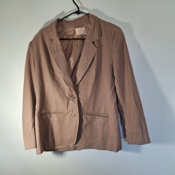 Vintage Women Pendleton Tan Wool Blazer size 10 - Picture 1 of 8